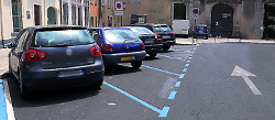 parking stationnement zone bleue